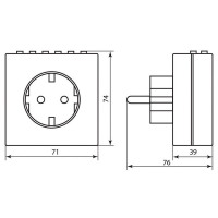 Розетка с таймером Feron TM21 недельная электронная мощность 3500W/16A в каталоге электрики 220.ru, артикул 23215