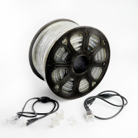 Дюралайт (лента светодиодная), 3W FERON 50м 220V 72LED/м 11х18мм, белый 7000K, LED-F3W с 2 заглушками, 2 сетевыми шнурами, 2 коннекторами в комплекте в каталоге электрики 220.ru, артикул 26070