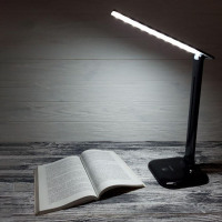 Настольный светодиодный светильник Feron DE1725 10W, 4000K, 100-240V, черный в каталоге электрики 220.ru, артикул 29860