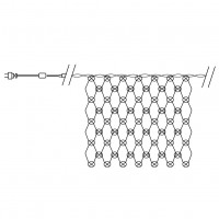 Гирлянда - сеть 230V 160 LED 1,5х1,5м, 5000К, IP 20, шнур 1,5м , CL70 в каталоге электрики 220.ru, артикул 32356