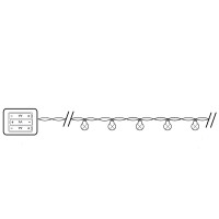 Гирлянда линейная Лампочки, 100 LED, 3м, 2700K, 10 ламп, батарейки 3*AA, IP20, CL580 в каталоге электрики 220.ru, артикул 32368