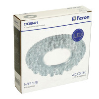 Светильник встраиваемый с LED подсветкой Feron CD941 потолочный MR16 G5.3 прозрачный в каталоге электрики 220.ru, артикул 32654