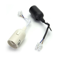 LH108 Патрон E27 подвесной с клеммой, 250V, самозат. пластик, медь, полипропилен, черный, 38*55 мм в каталоге электрики 220.ru, артикул 41034