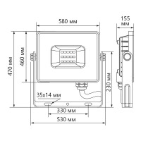 Прожектор светодиодный 2835 SMD 400W 6400K IP65  AC175-265V/50Hz, черный, LL-927 в каталоге электрики 220.ru, артикул 41156