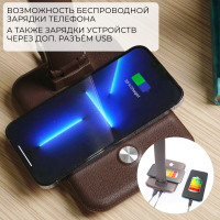 Настольный светодиодный светильник Feron DE1728  25W, 3000-6000К, 100-240V, коричневый в каталоге электрики 220.ru, артикул 41451