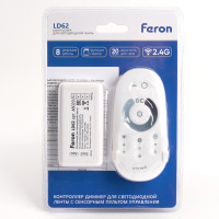 Контроллер диммер для светодиодной ленты с П/У белый, 12-24V, LD62 в каталоге электрики 220.ru, артикул 48029