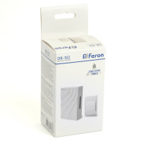 Звонок с кнопкой проводной Feron DB-102 электромеханический белый 230V 119х70х37мм в каталоге электрики 220.ru, артикул 48806
