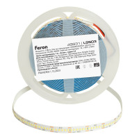 Светодиодная LED лента Feron LS503 240SMD(2835)/м 22Вт/м 24V 5000*10*1.22мм 6000К, IP20 в каталоге электрики 220.ru, артикул 48831