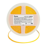 Светодиодная COB лента Feron LS630, 400SMD(2110)/ 7Вт/м 12V 5000*3*1.8мм 6500K, IP20 в каталоге электрики 220.ru, артикул 48949