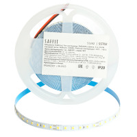 Лента светодиодная 12V SAFFIT SST02 , 120*SMD2835, 9,6W/m, IP20, 6500К (холодный белый) в каталоге электрики 220.ru, артикул 55242