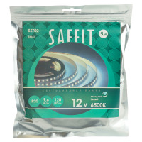 Лента светодиодная 12V SAFFIT SST02 , 120*SMD2835, 9,6W/m, IP20, 6500К (холодный белый) в каталоге электрики 220.ru, артикул 55242
