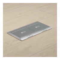 Люк в пол на 2x1,5 поста (45х45мм), в комплекте с коробкой и суппортом, сталь, LUK/2x1.5ST  Экопласт в каталоге электрики 220.ru, артикул 70026