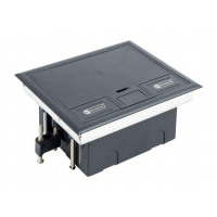 Люк в пол для розеток на 4 поста (1 пост=45х45 мм), с суппортом и коробкой, LUK/4, Экопласт в каталоге электрики 220.ru, артикул 70040