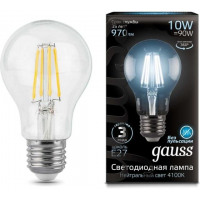 Gauss Лампа Filament А60 10W 970lm 4100К Е27 LED в каталоге электрики 220.ru, артикул GSS-102802210