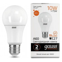 Gauss Лампа Elementary A60 10W 880lm 3000K Е27 LED в каталоге электрики 220.ru, артикул GSS-23210