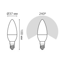 Gauss Лампа Elementary Свеча 6W 420lm 3000K Е14 LED в каталоге электрики 220.ru, артикул GSS-33116