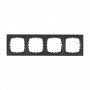 Рамка 4-постовая (черный бархат) LK60 для розеток и выключателей, 295х82х10 мм в каталоге электрики 220.ru, артикул 864408-1