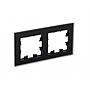 Рамка 2-ая, материал — матовое стекло, цвет — черный, SE AtlasDesign Nature в каталоге электрики 220.ru, артикул ATN331002