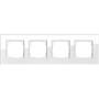 Рамка 4-ная GIRA Esprit белое стекло, Гира Эсприт в каталоге электрики 220.ru, артикул G021412