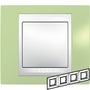 Рамка горизонтальная, 4-ная хамелеон зеленое яблоко/ белый, Unica Хамелеон в каталоге электрики 220.ru, артикул SCMGU6.008.863