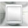 Рамка одинарная сереб бел вставка, Unica Хамелеон в каталоге электрики 220.ru, артикул SCMGU66.002.810
